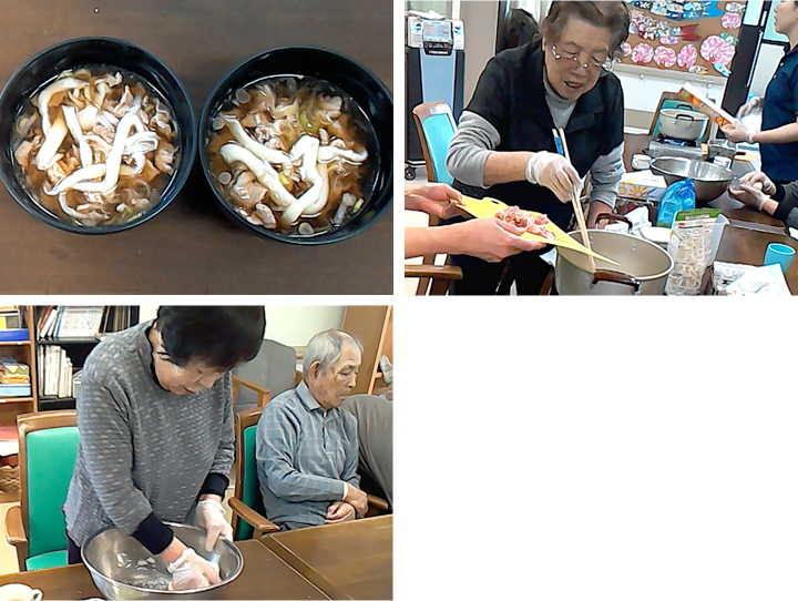食事レクを行いました。